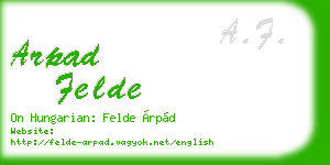 arpad felde business card